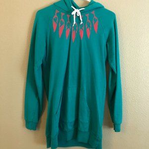 Turquoise Hoodie Dress